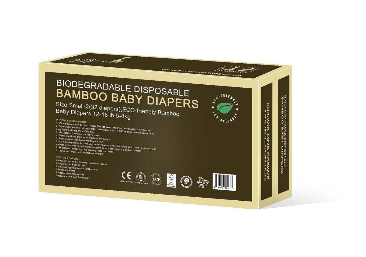 Biodegradable Bamboo Disposable Diapers | Geffen On The Go