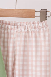 Sage Puppy Fishing Gingham Pants Set