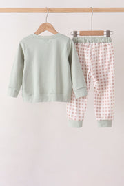 Sage hunting embroidery Pants set