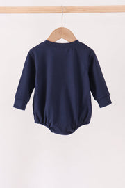 Navy football sequin bubble