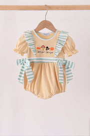 God is great god is good embroidery ruffle bubble