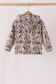 Camouflage deer embroidery hoodie