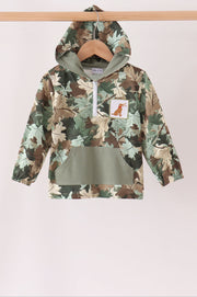 Camouflage puppy embroidery hoodie