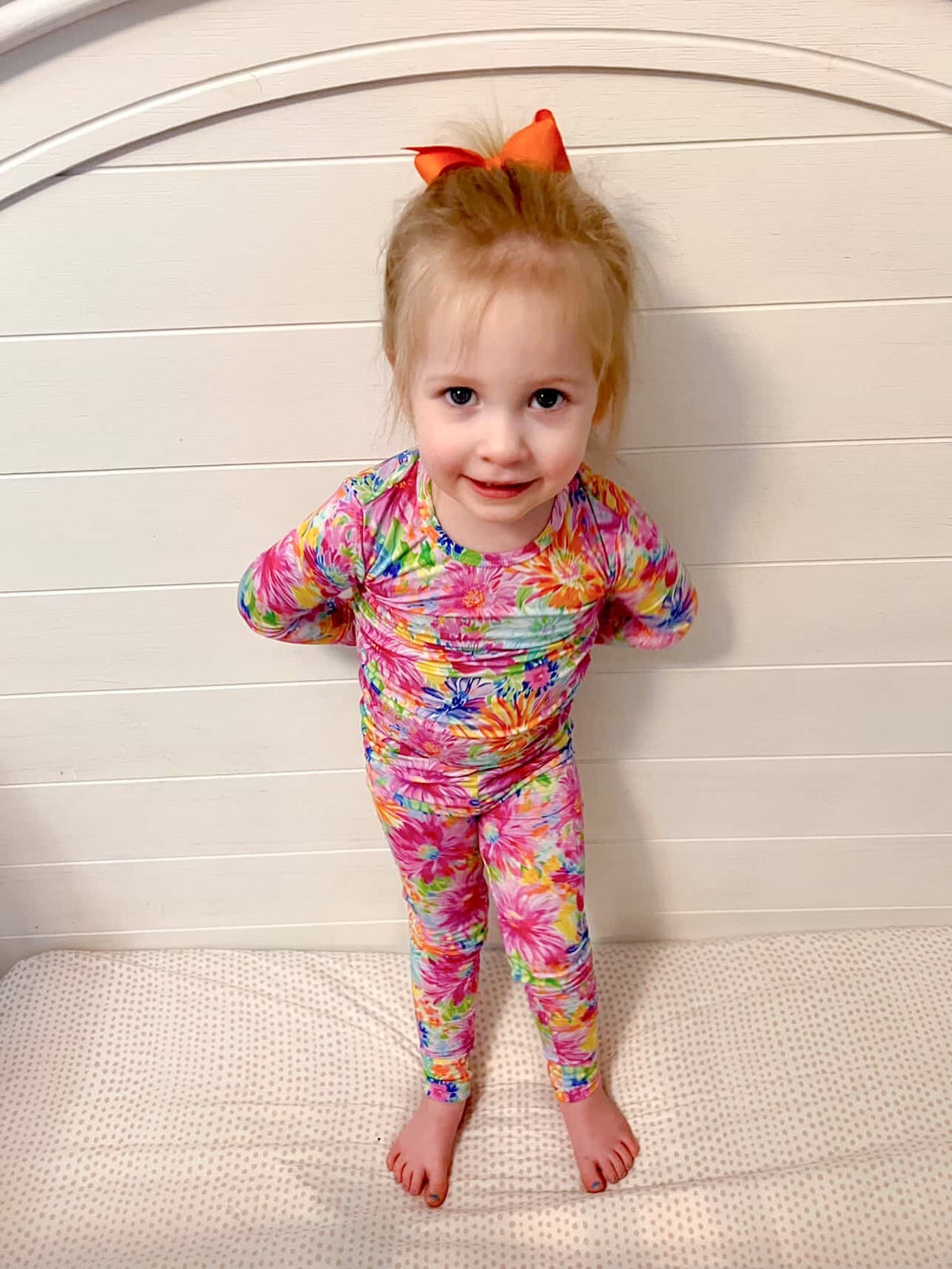 Neon Floral Bamboo Toddler 2 Piece Set
