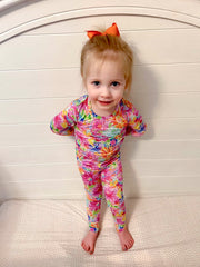 Neon Floral Bamboo Toddler 2 Piece Set