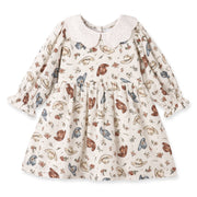 Larkspur Prairie Linen Western Dress With Eyelet Collar