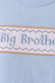 Blue big brother embroidery top