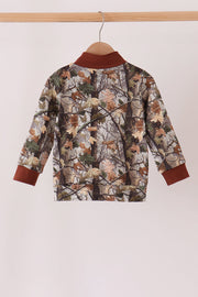 Camouflage tree pullover