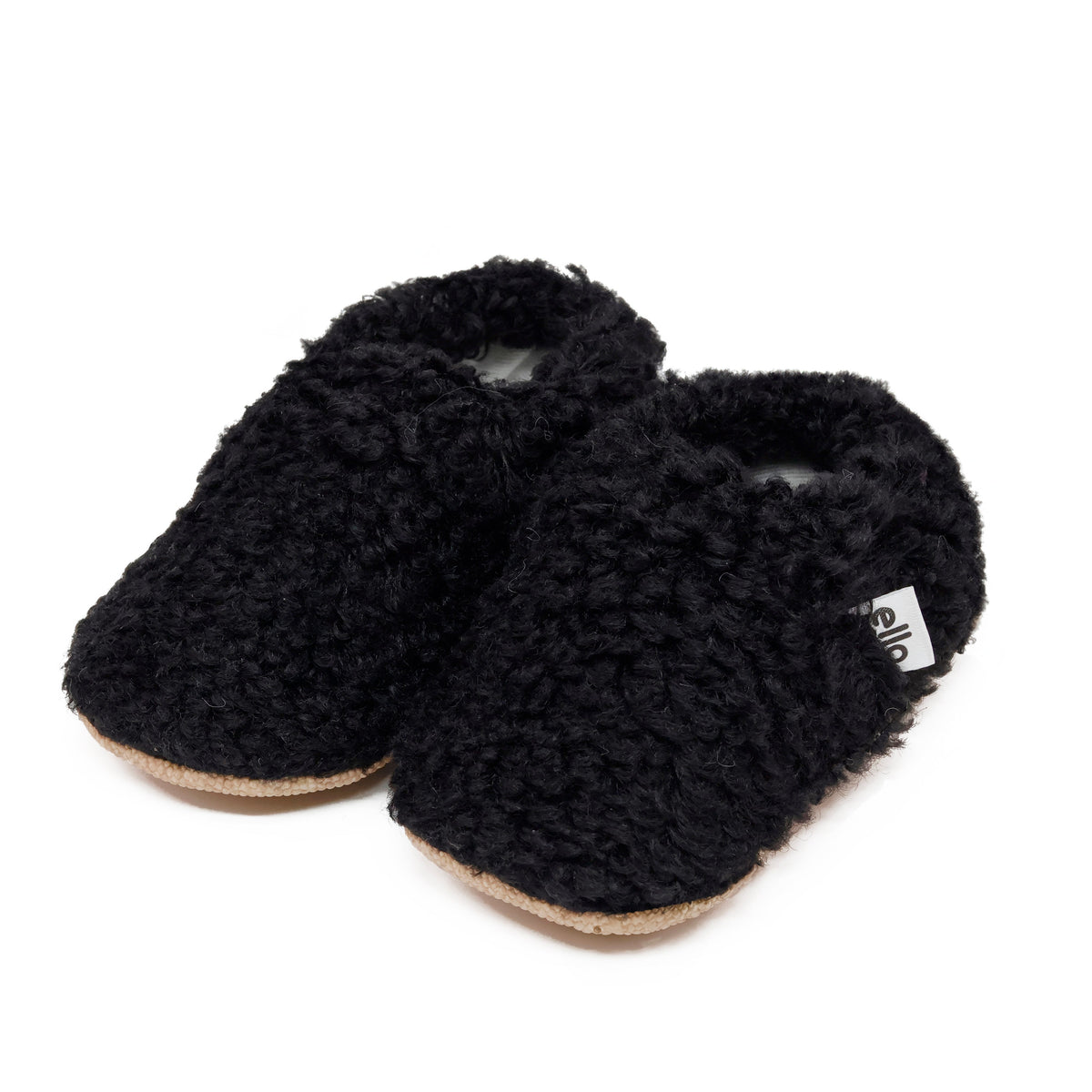 Teddy Soft Sole Baby Slippers – Black
