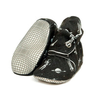 Organic Cotton Baby Booties, Non-Slip Sole, Cotton Newborn Booties Home Nursery Shoes, Dark Space