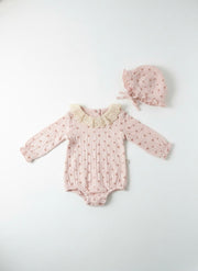 Blush Bloom Romper & Hat Set