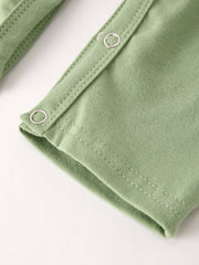 Fall Thanksgiving Chicken Smock Embroidered Green Boys Romper