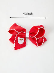 Winter Christmas Santa Hair Clip 4.3inch