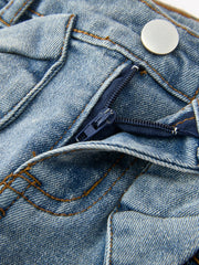 Denim Bow Girls Skirt