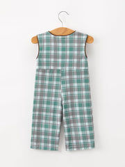 Plaid Moose Smocked Baby Boy JonJon