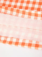 Fall Pumpkin Embroidered Puff Sleeve Girls Dress