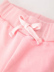 Christmas Tree Appliqué Girls Pink Sweatshirt And Pants Set