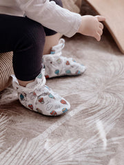 Organic Cotton Baby Booties, Non-Slip Sole, Cotton Newborn Booties Home Nursery Shoes, Cappadocia