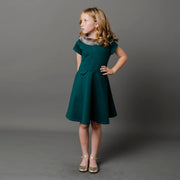 Fit and Flare Ponte Dress with Faux Fur - Baby