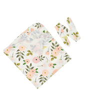 Newborn Swaddle Cloth With Rabbit-ear Knot Hairband Wrap Towel