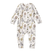 Safari Snuggles Zipper Romper - Bamboo Baby Outfit