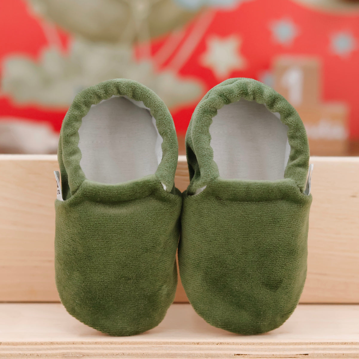 Velvet Soft Sole Baby Moccasins – Green