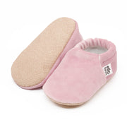 Velvet Soft Sole Baby Moccasins – Pink