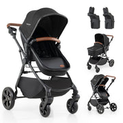 2-in-1 Convertible Baby Stroller with Car Seat Adapters