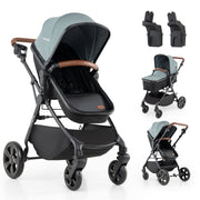 2-in-1 Convertible Baby Stroller with Car Seat Adapters