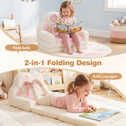 2-in-1 Convertible Kids Sofa to Lounger with Removable Cover