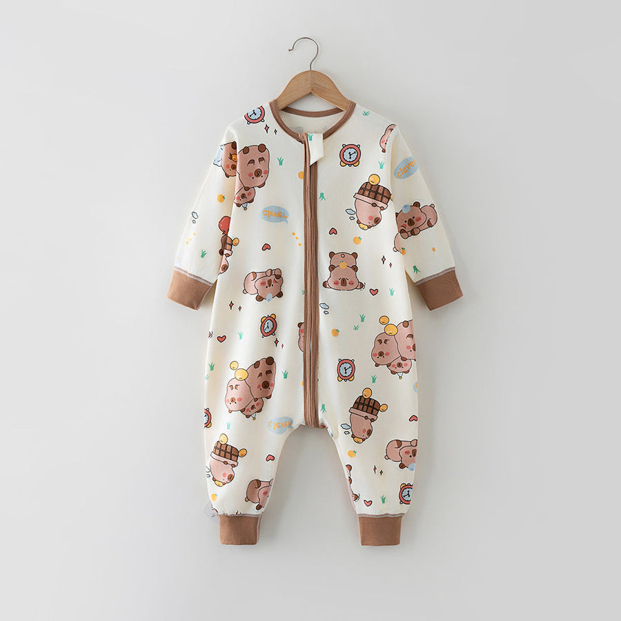 Split-leg Sleeping Bag To Prevent Kicking Off The Covers One-piece Bodysuit