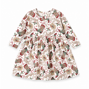 Western Christmas Girls Dress – Soft Bamboo Holiday Style