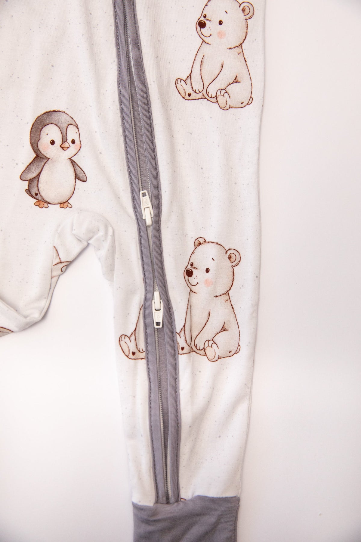 Winter Animals Baby Bamboo Zipper Romper