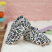 Colorful Leopard Soft Sole Baby Moccasins