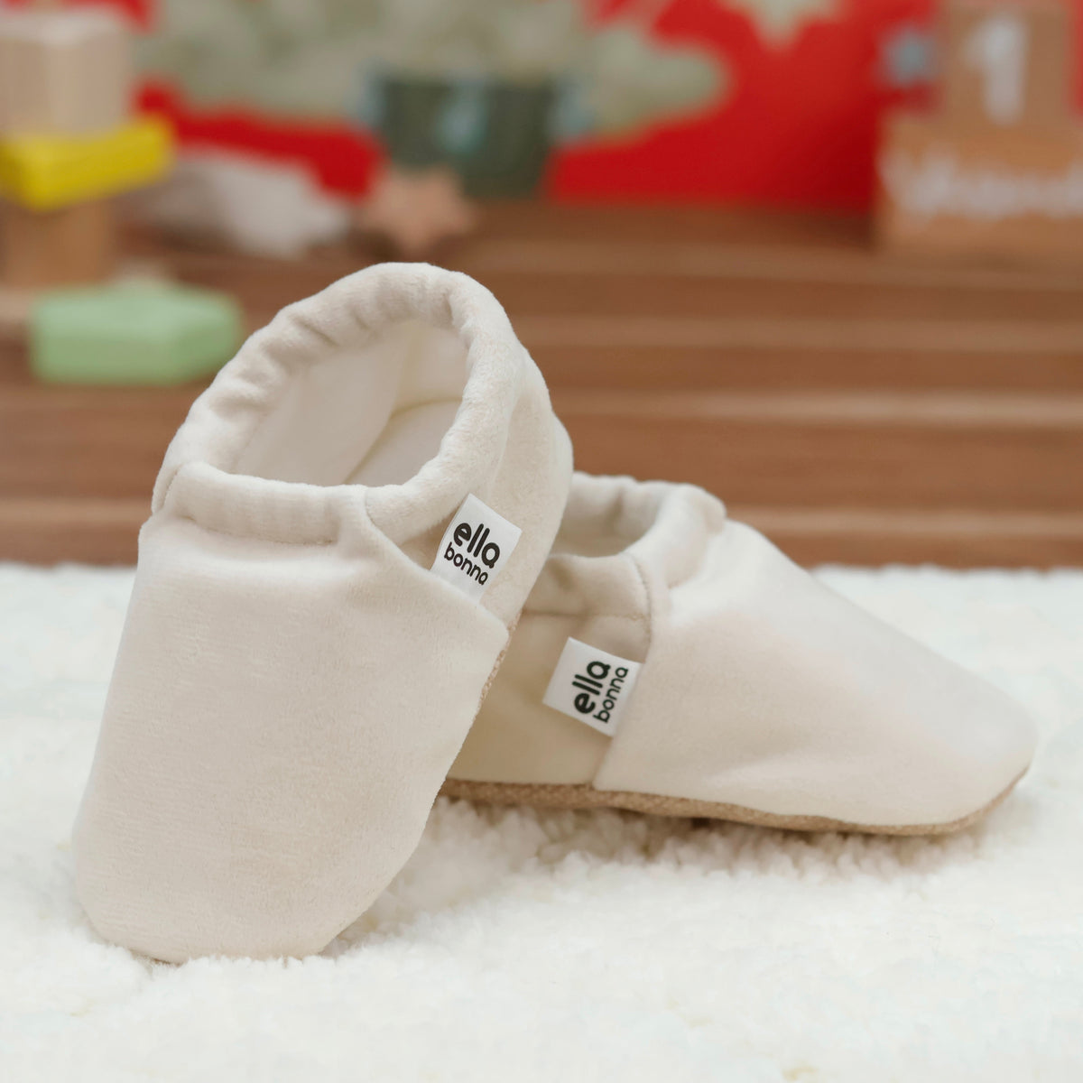 Velvet Soft Sole Baby Moccasins – Cream