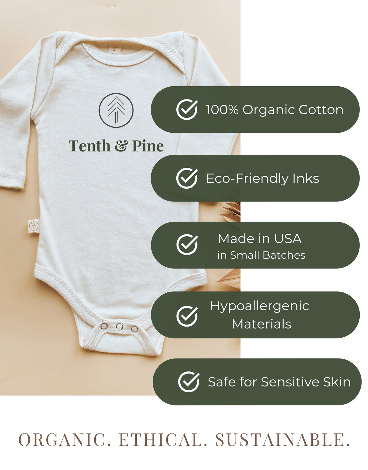 Dada's Little Love Organic Baby Bodysuit