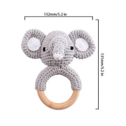 Baby Rattle Hand Woven Cartoon Animal Bracelet Newborn Soothing Doll