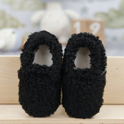 Teddy Soft Sole Baby Slippers – Black
