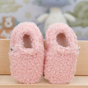Tedy Baby Booties House Slippers, Non-Slip Sole, Organic Cotton Lining, Home Nursery Shoes Pink