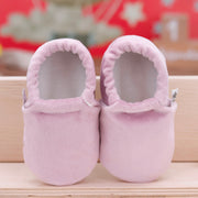 Velvet Soft Sole Baby Moccasins – Pink