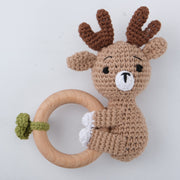 Carving Name Baby Soothing Bell Newborn Gift Bath Gift Knitted Cartoon Doll