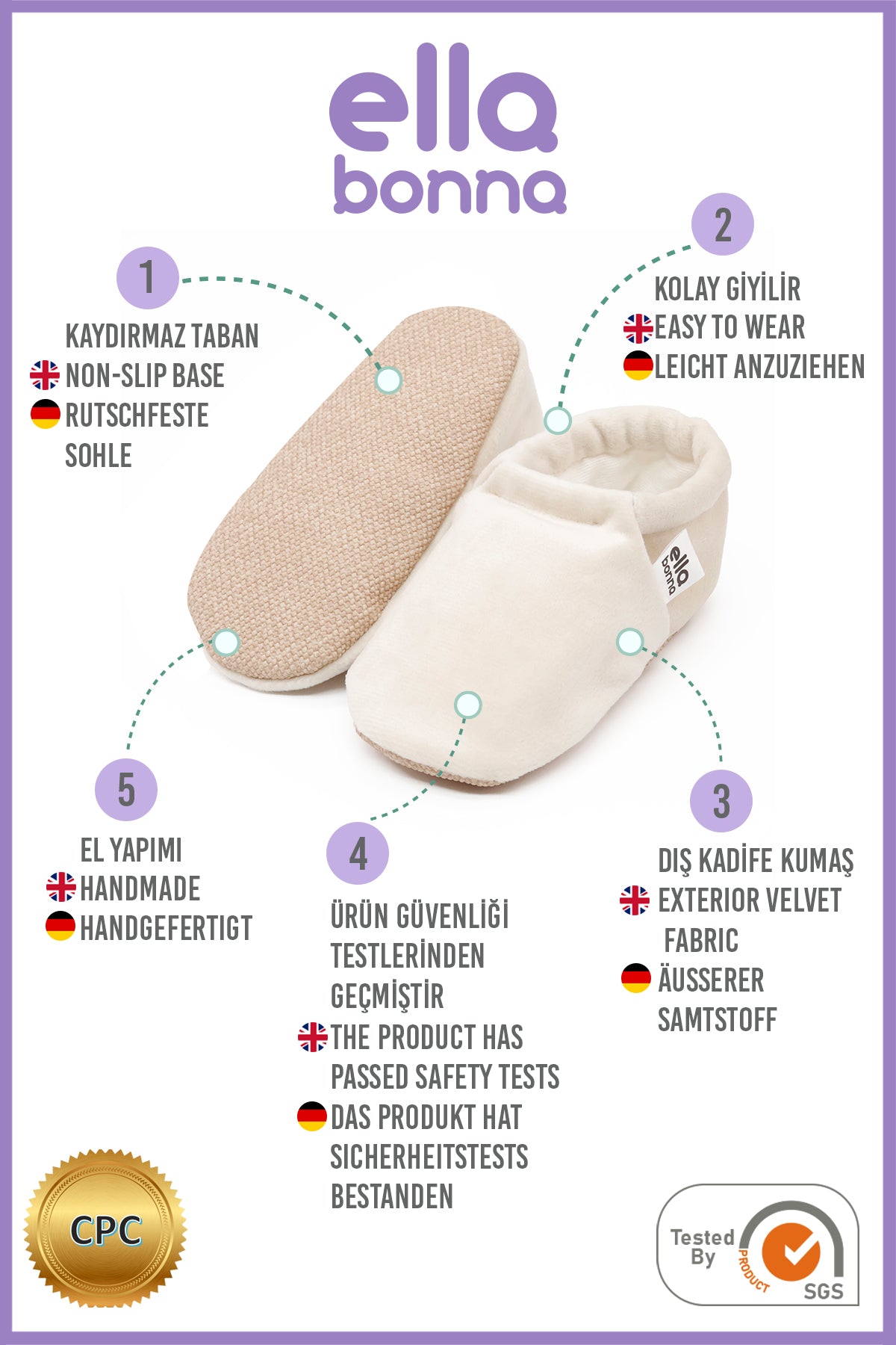 Velvet Soft Sole Baby Moccasins – Cream