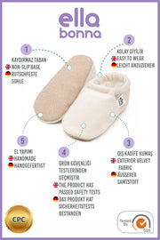 Velvet Soft Sole Baby Moccasins – Cream