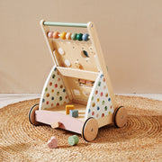 Tiny Land® Versatile Natural Wooden Baby Walker