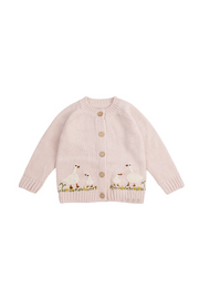 Pink goose cardigan sweater
