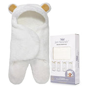 Jam Naturals-Cute Bear Organic Newborn Swaddle Wrap-Gender Neutral Soft Baby Blanket, Newborn Baby Registry Gift (Golden Brown, 0-3m)