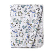 Seashore Stroller Blanket – Soft Bamboo Baby Blanket