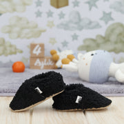 Teddy Soft Sole Baby Slippers – Black