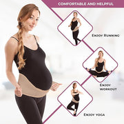 Gabrialla Made in USA Pregnancy Belly Band, Soft & Breathable Maternity Belly Band – Pregnancy Belt for Back, Pelvic & Waist