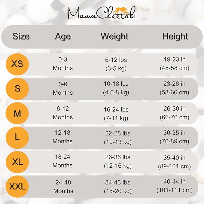 Mama Cheetah Baby Sleep Sack 0.5 TOG, Organic Cotton Baby Wearable Blanket with Two-Way Zipper, Swaddle Transition Baby Sleeping Bag for Newborn Infant Toddler Boy Girl, 0-6 Months